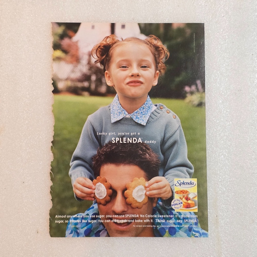 Vintage Splenda Print Ad Lucky Girl You've Got a Splenda Daddy 8x10.5 2004